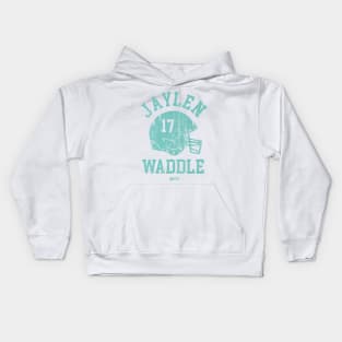 Jaylen Waddle Miami Helmet Font Kids Hoodie